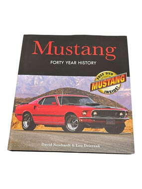 Mustang Forty Year History Newhardt Dzierzak Hardcover Black Crestline DVD Ford